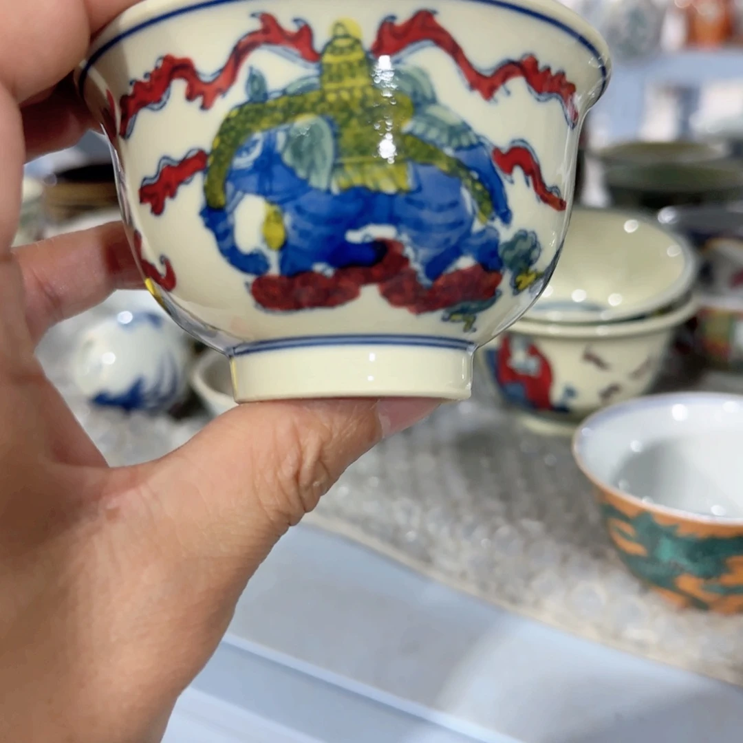手绘瓷器，全部处理