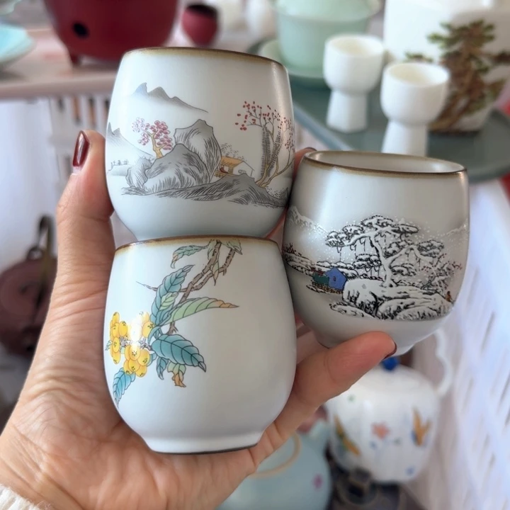 微瑕陶瓷陶瓷茶具茶杯茶壶