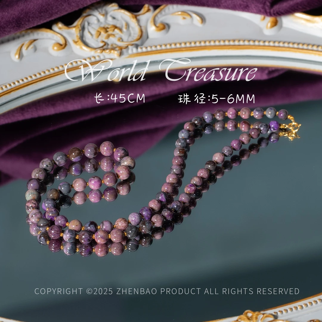 -漫意|18K金泥地樱花舒俱来圆珠项链/P8622/多样性发一件