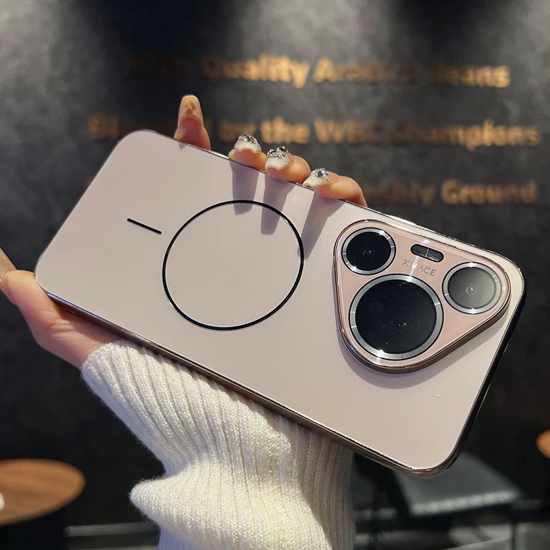 全包镜头膜适用华为pura70手机壳70pro镭射极光70ultra细圈磁吸