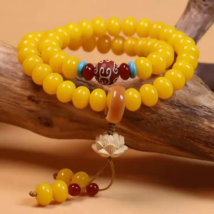 莲花菩提手串 新中式文玩盘玩佛珠串珠手链H302