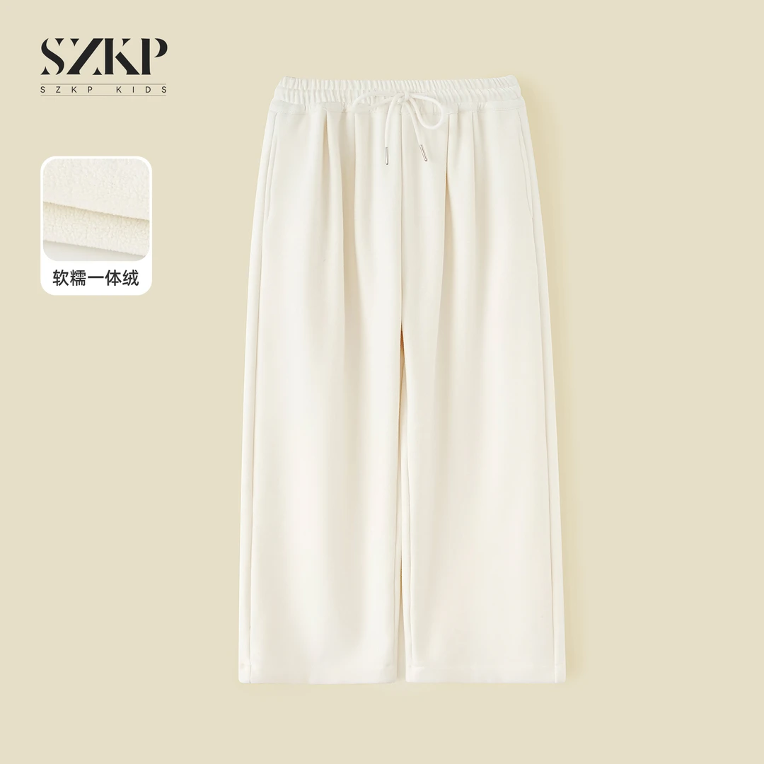 女童2025秋冬装新款长裤爆款儿童一体绒时尚中大童休闲裤DTD3017