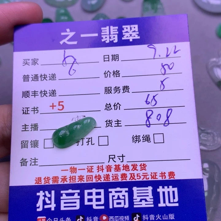 颈饰未镶嵌翡翠小*袄