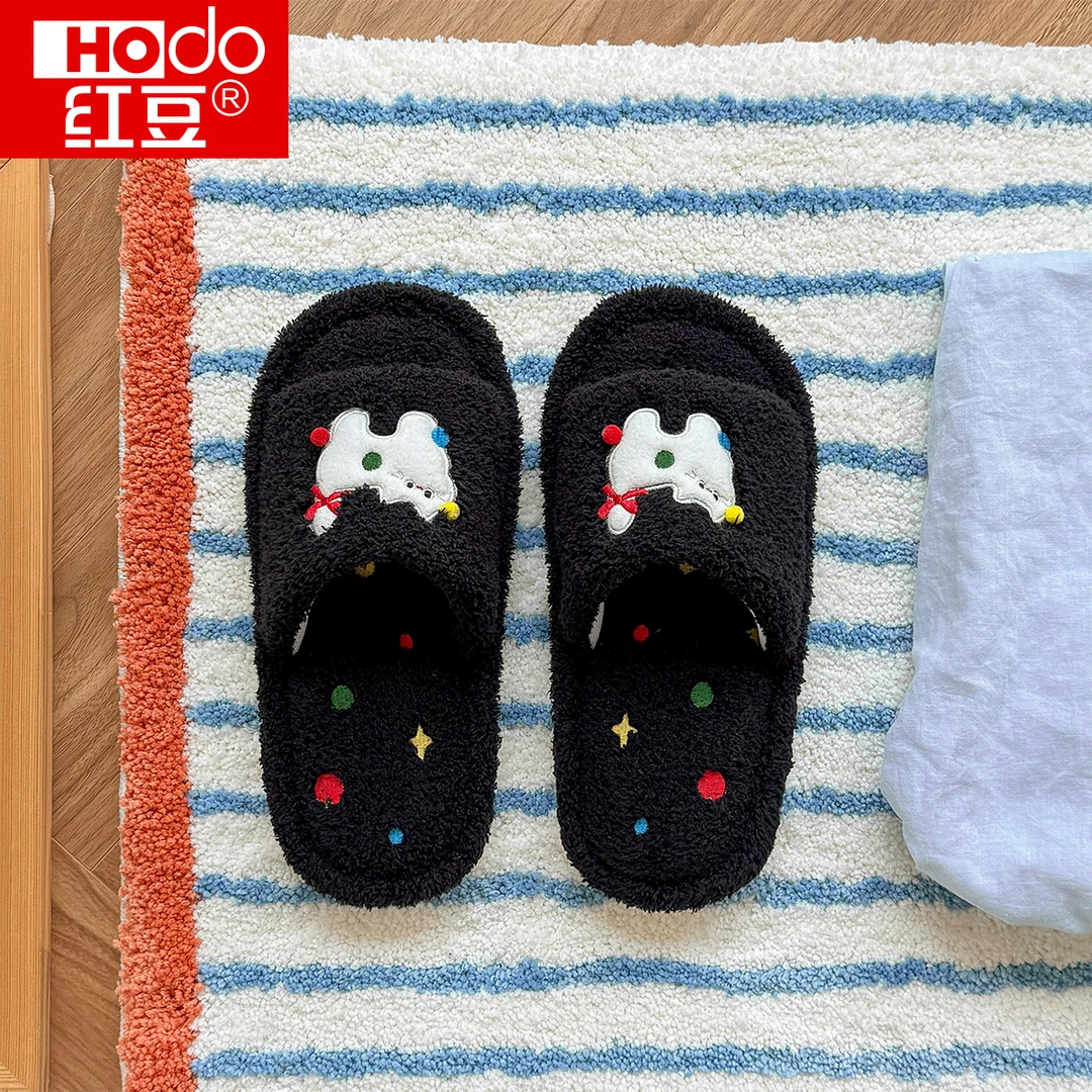 红豆可爱猫咪棉拖鞋女士秋冬季2025新款室内居家少女心ins棉拖女