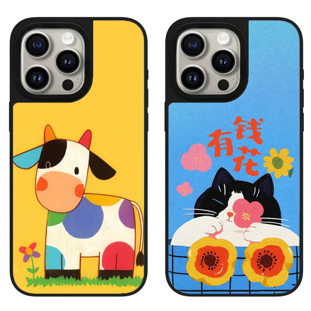 潮牌定制创意系列适用苹果13/14/15/iPhone16promax创意简约卡通