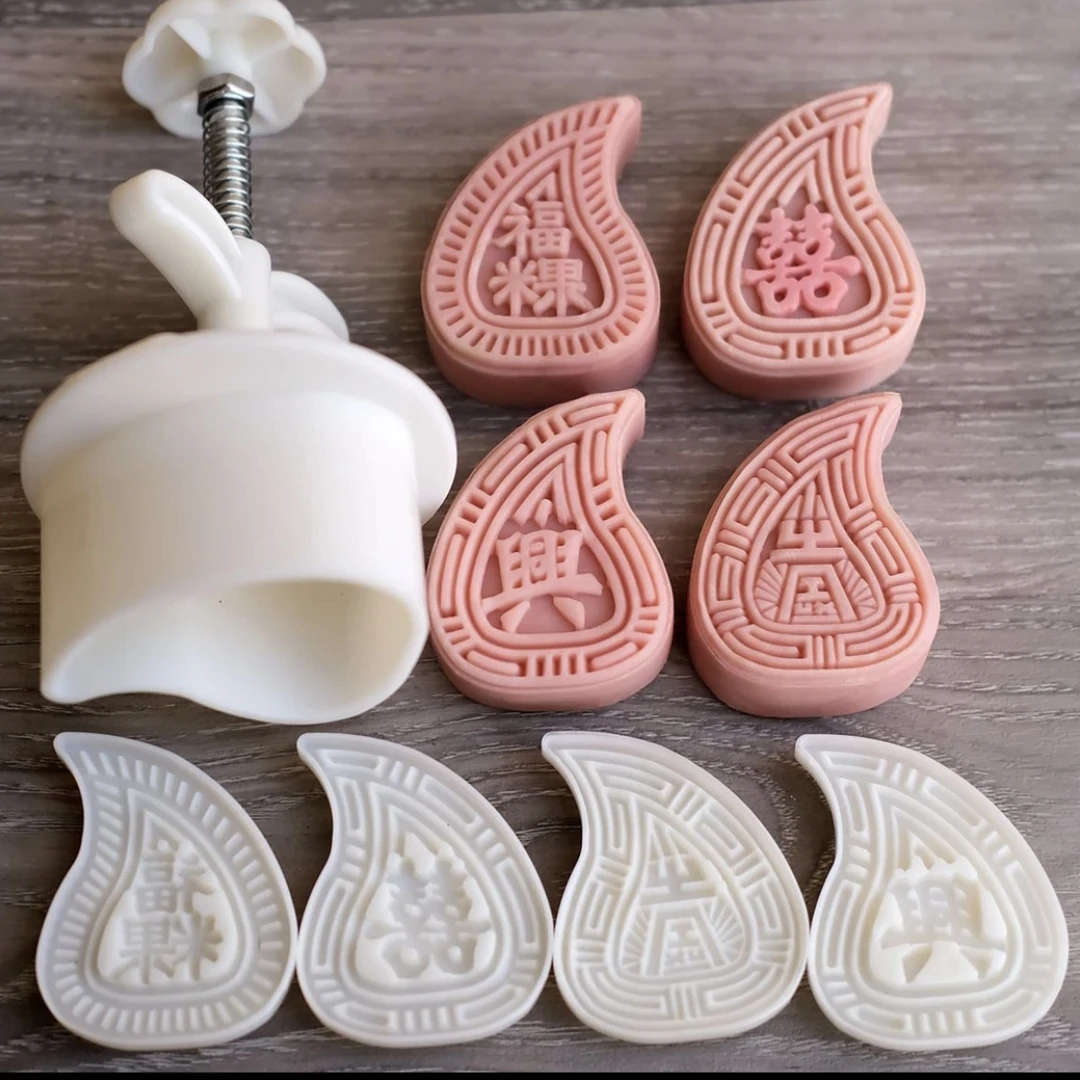 壳桃形状模印模75克模大号含4片