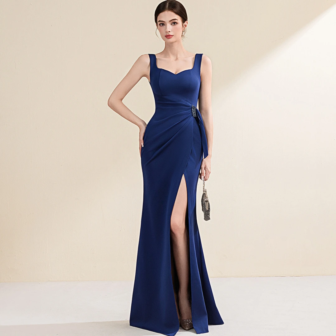 高端晚礼服鱼尾新娘敬酒服宴会成人礼礼服裙主持人轻奢小众连衣裙