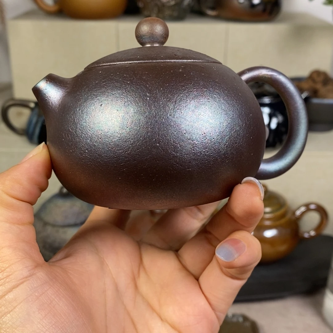 继***红建水紫陶柴烧茶壶