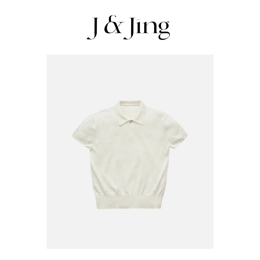 J&Jing-「朦胧春野」-春款上新~八家韩系polo领百搭短袖上衣BAR2114