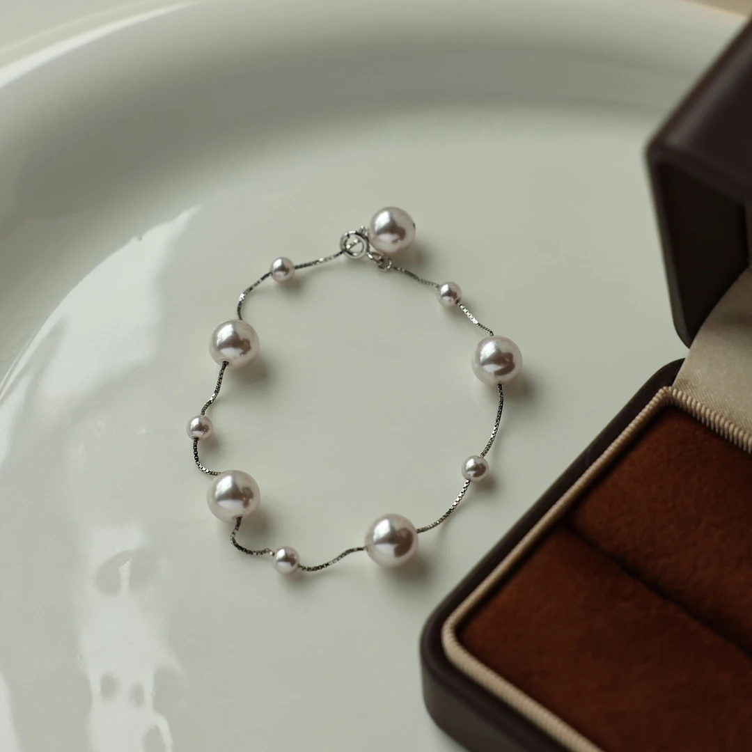 925银手链 优雅时尚曼塔玫瑰紫色满天星设计感仙女气质轻奢手链