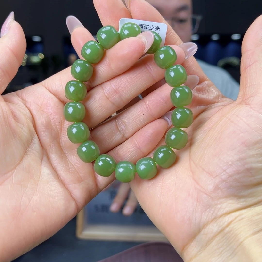 未镶嵌手串和田玉天然和田玉新疆若羌青黄口料12