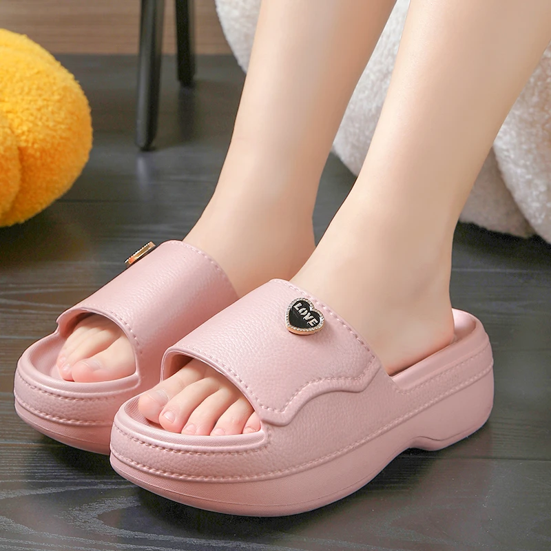 厚底拖鞋女夏季室内新款时尚百搭松糕底高跟凉拖鞋防滑增高外出穿