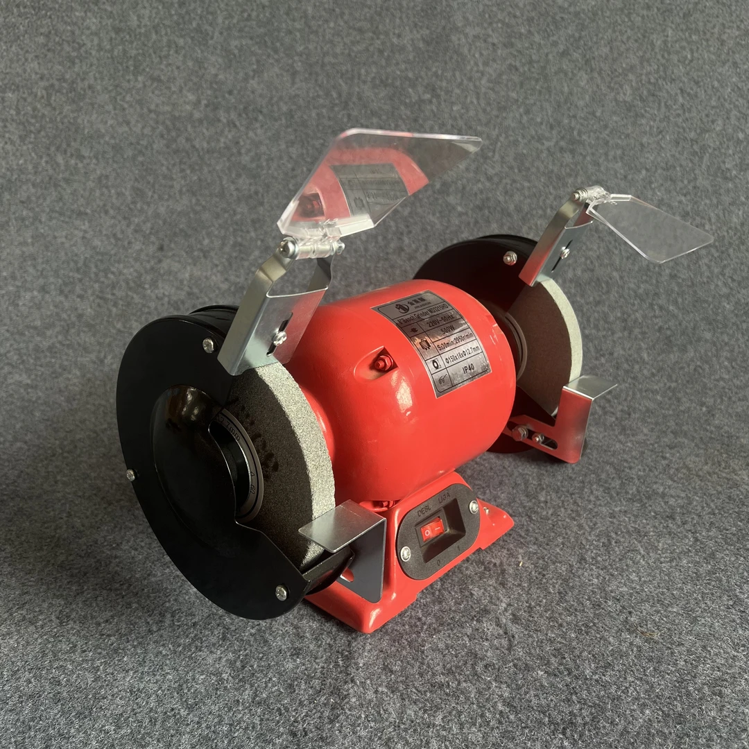 6寸150型号砂轮机台式220v家用电500w高功率抛光打磨