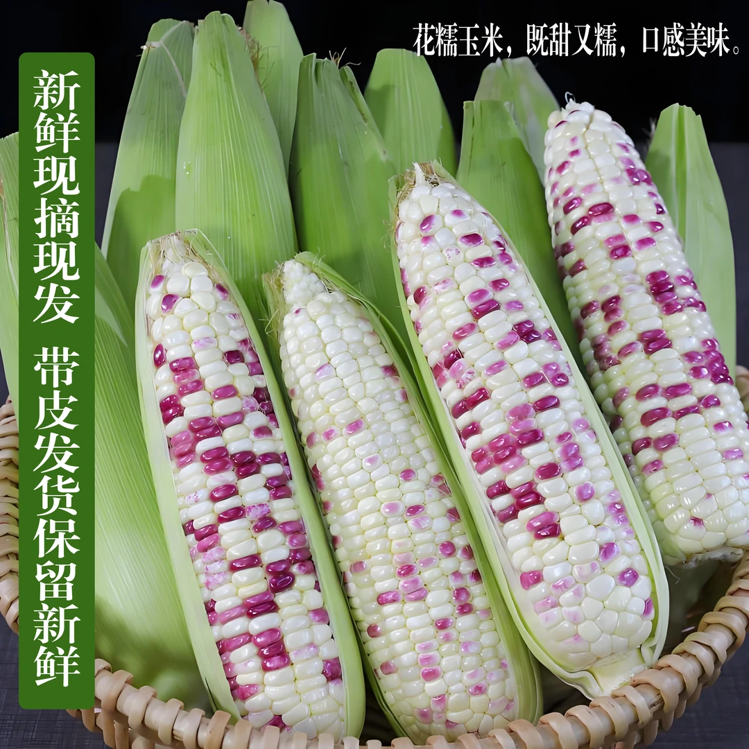 【宝马2018】新鲜花甜糯玉米安徽农家自种现摘现发软糯香甜带皮发货