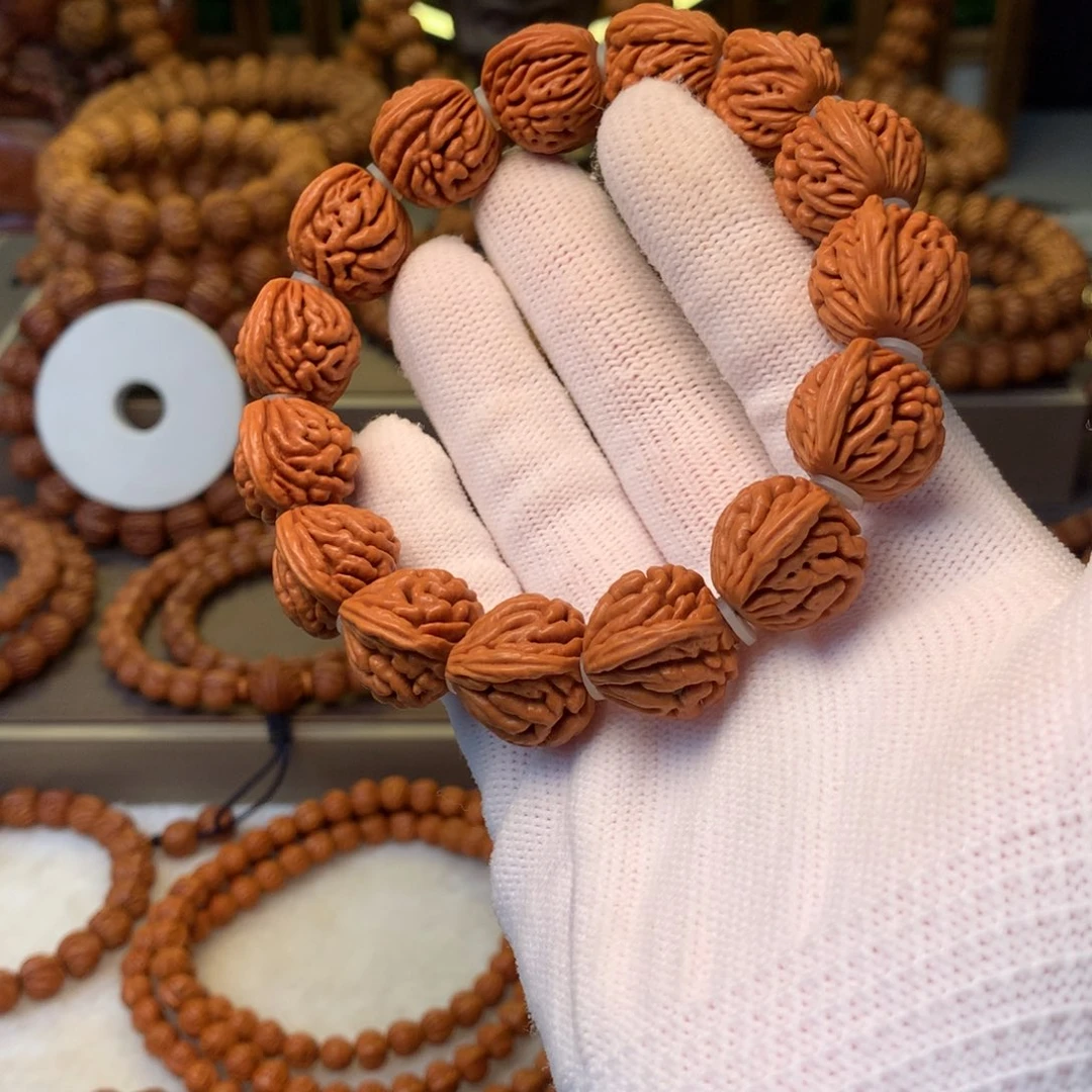 桃核手串秦岭龙纹