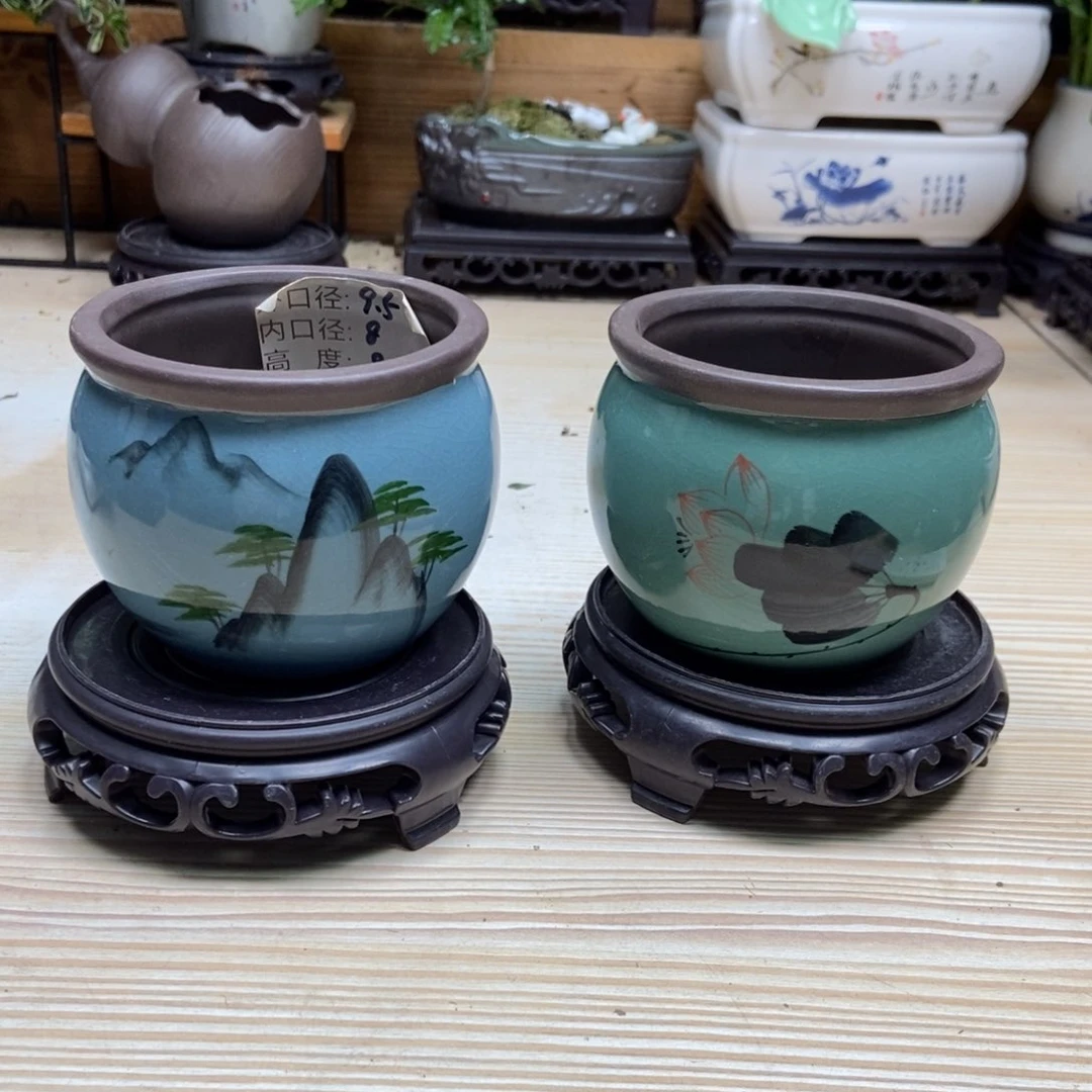 瓷片陶瓷花盆陶瓷艺术