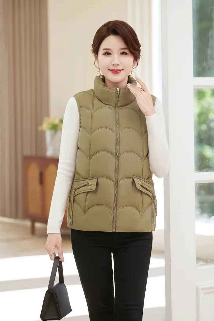 修身型宽松型短款马夹宽松修身冬季加厚外穿女士休闲显瘦