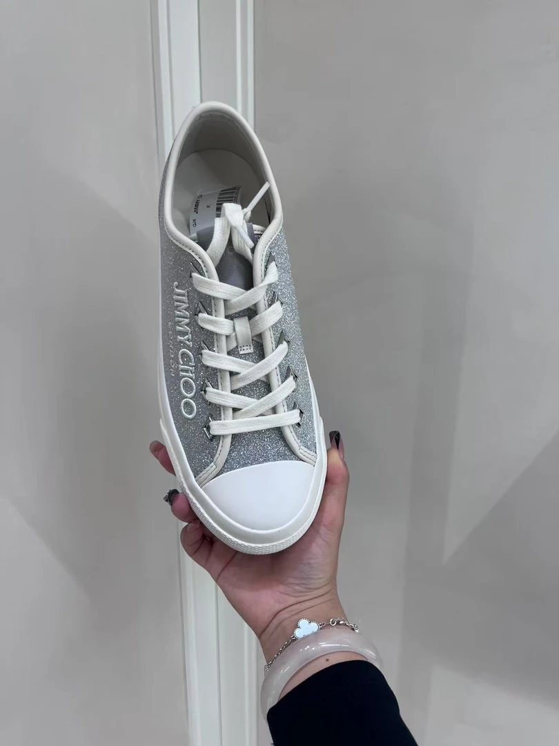 未使用 JIMMY CHOO/吉米周 全新爆款银色运动鞋