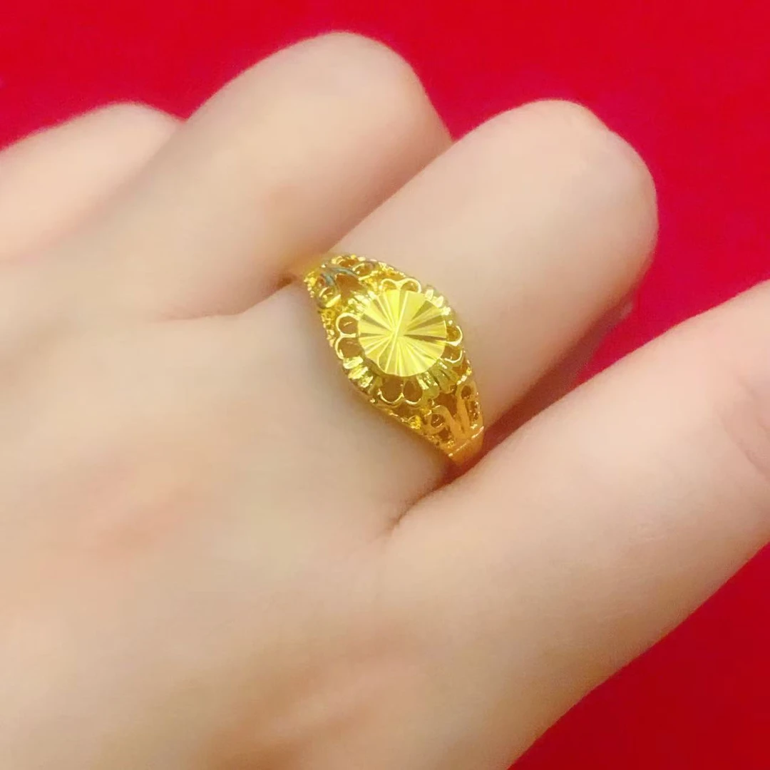 铜合金戒指 （福利款）镭射圆满开口戒指 高品质 颜色真 不掉色