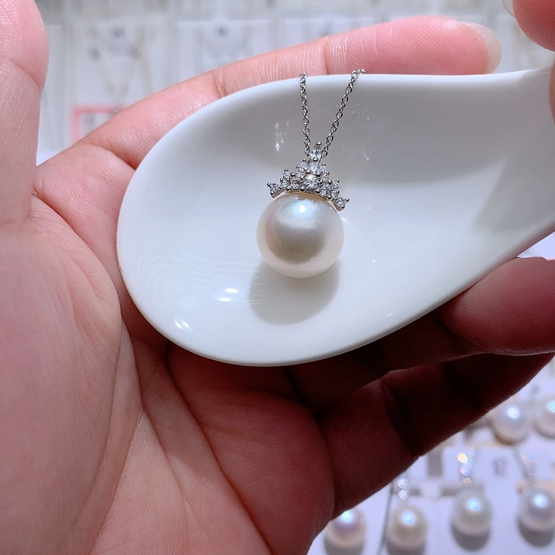 未镶嵌吊坠(赠链)淡水珍珠CC13.2mm