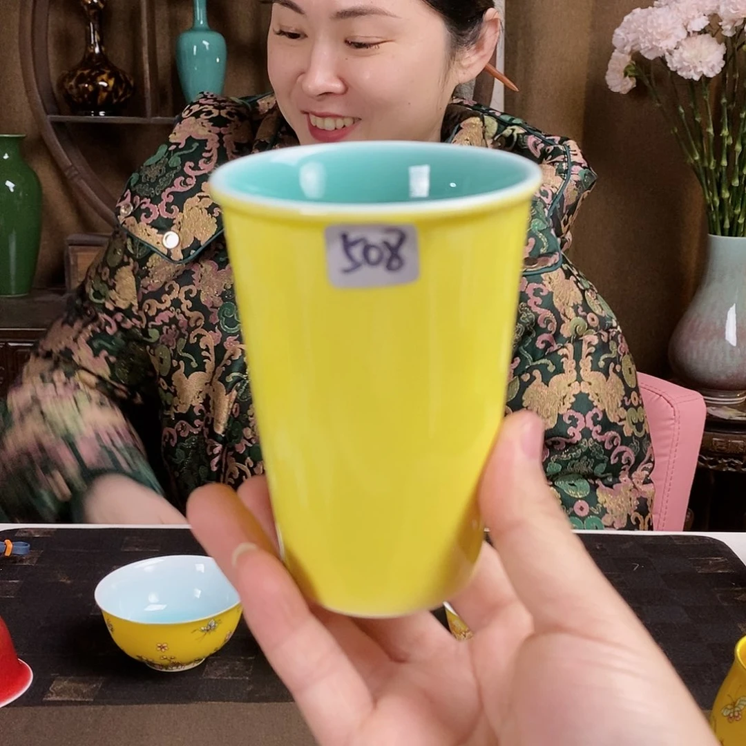 508号珍藏柠檬黄内湖水绿可乐杯