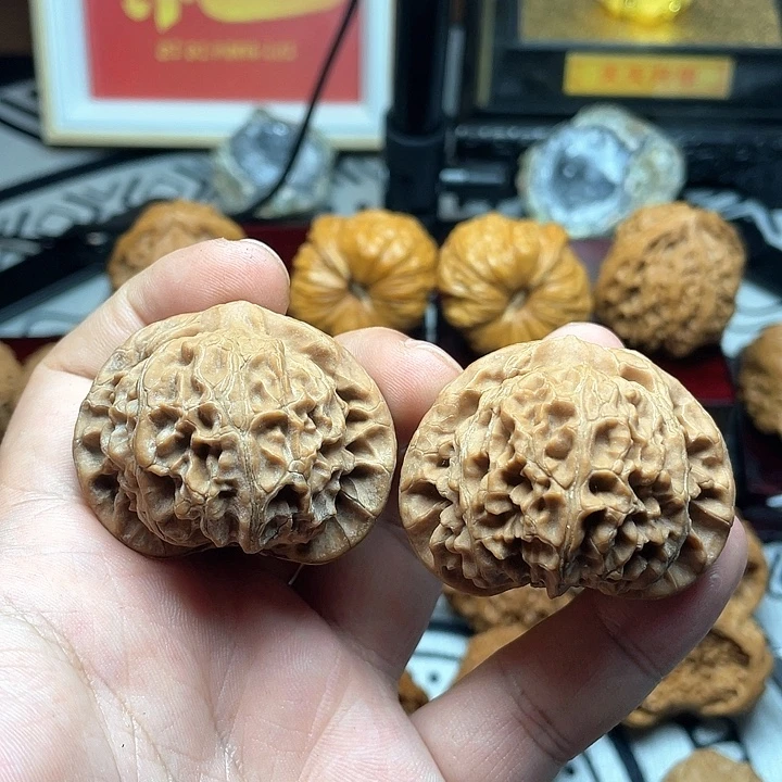 文玩核桃把件45宫灯练手对儿