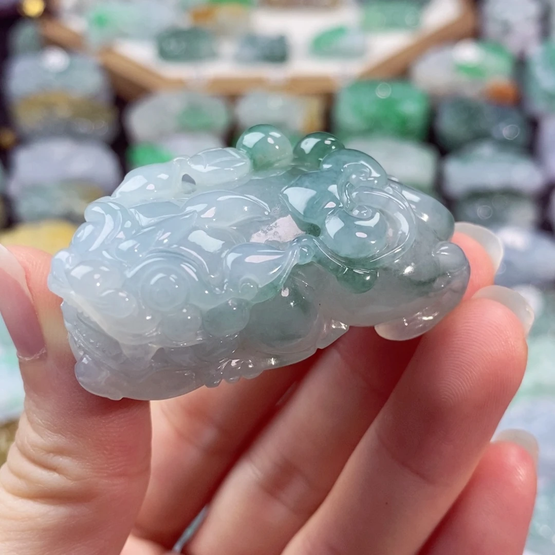 翡翠未镶嵌颈饰天然