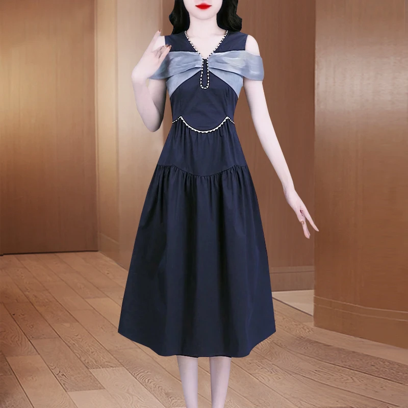 拉夏贝尔轻奢小众高级感女装法式连衣裙子2025夏季贵夫人洋气减龄