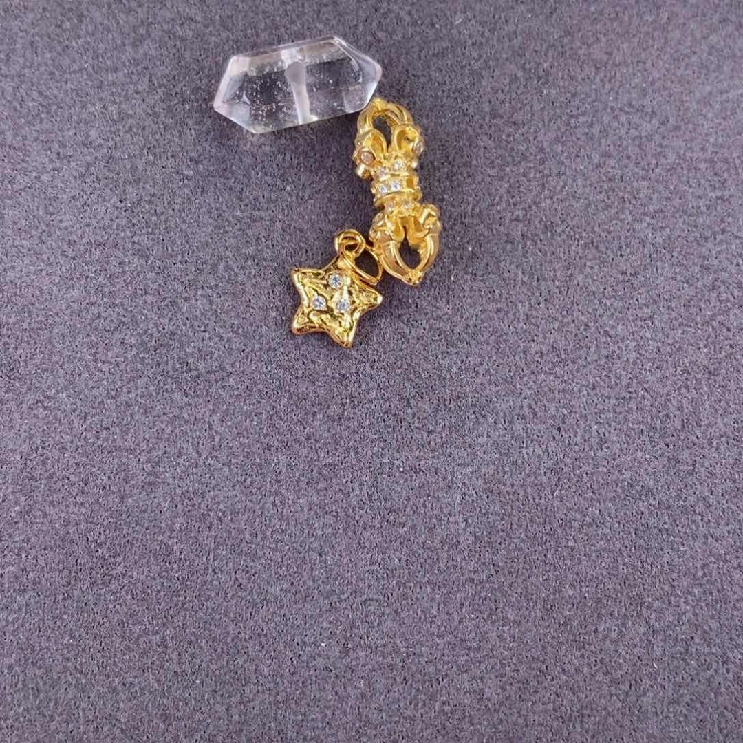 水晶珠宝半成品银S925镀金镶嵌