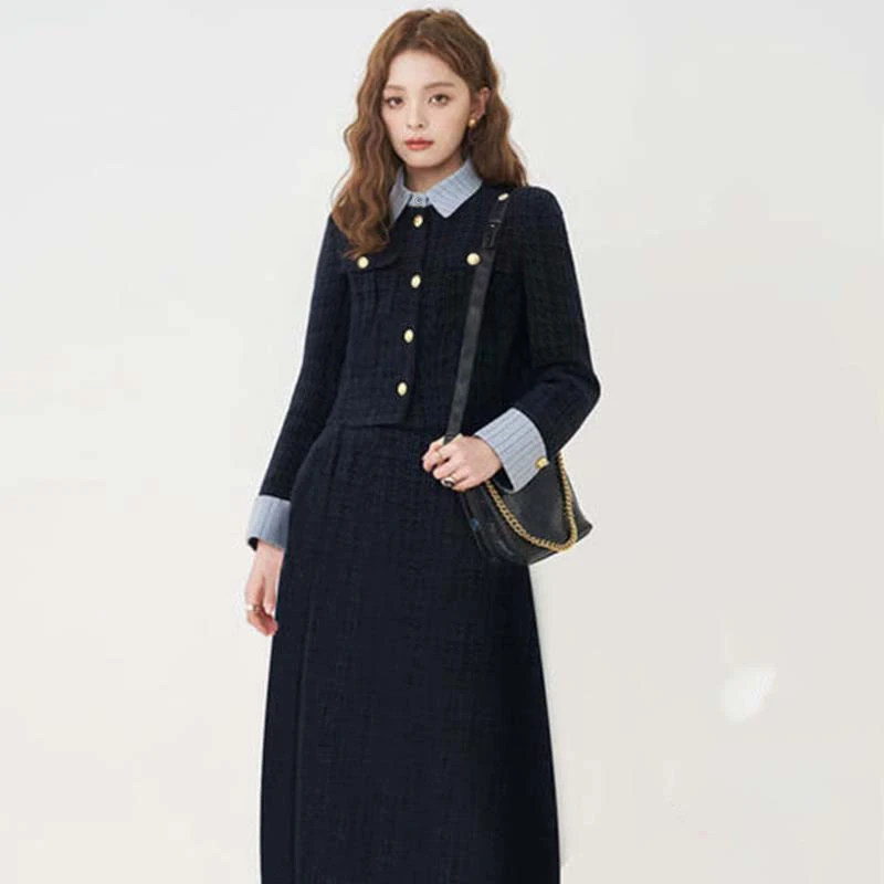【两件套】【有里布】套装裙小个子2025新款气质显瘦女主穿搭D3254