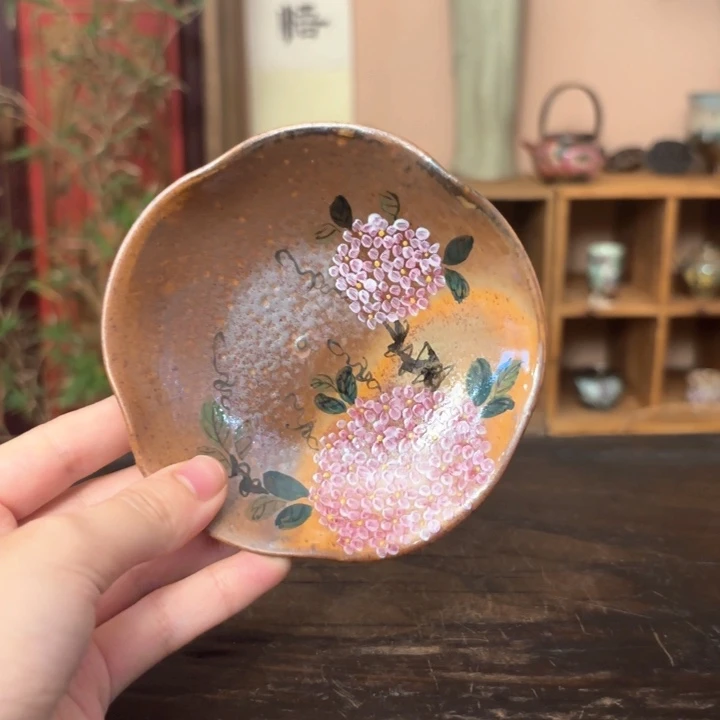 柴烧纯手工手绘陶瓷