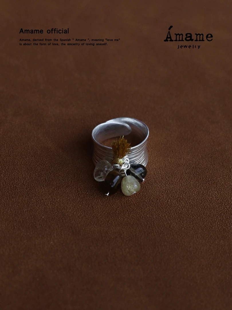 925银戒指 Amame · 游牧冰川 925银时尚戒指复古部落风戒指可调节