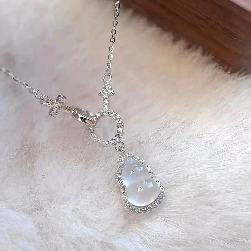 合金亚克力项链 新中式葫芦项链轻奢小众设计气质锁骨链K0449