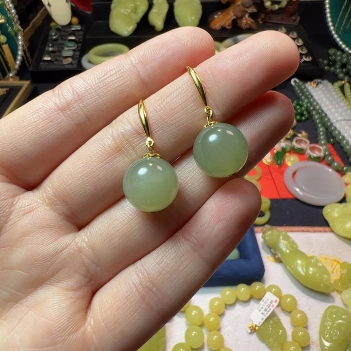 和田玉颈饰银S925镶嵌