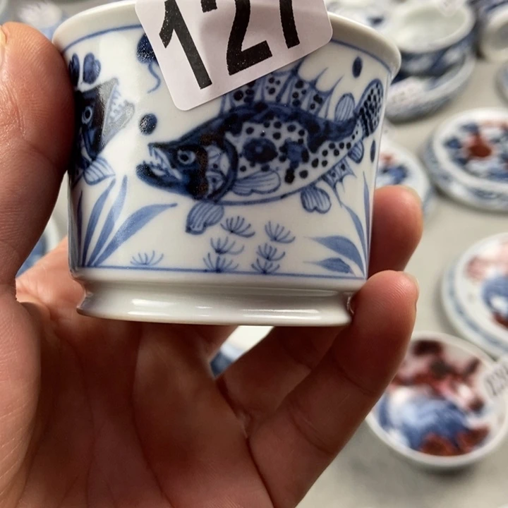 骑***景瓷片手工手绘手工制作