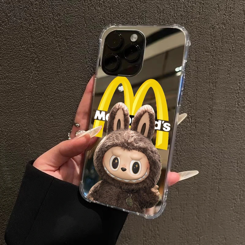 拉布布卡通手机壳适用苹果16pro maxlabubu可爱13pro情侣141312女