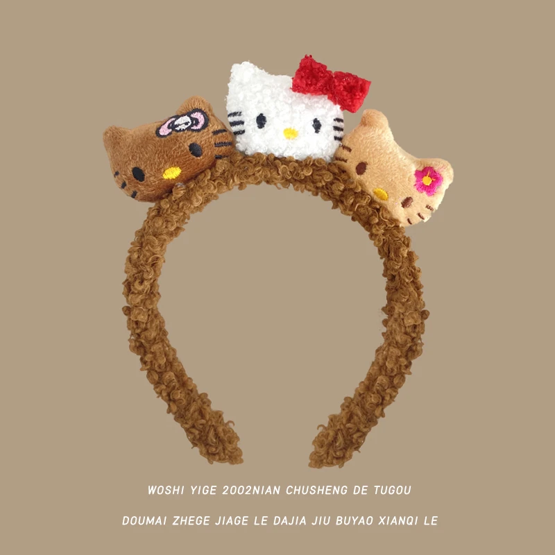 原创 Kitty的发箍可爱毛绒公仔洗脸加宽发箍女秋冬防滑压发玩偶头