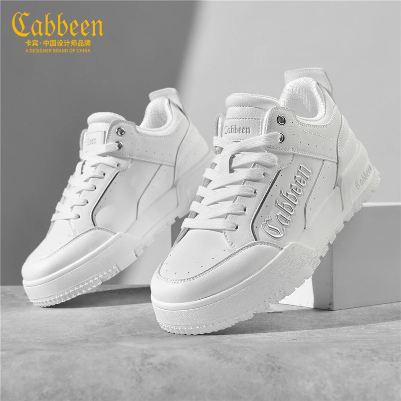 卡宾正品男鞋秋季款潮鞋百搭男士经典黑白空军一号运动休闲板鞋