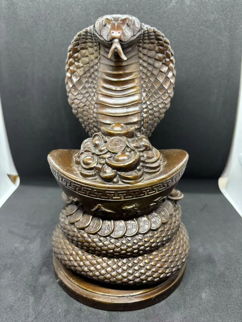 【闪购链接】35号铜元宝蛇摆件