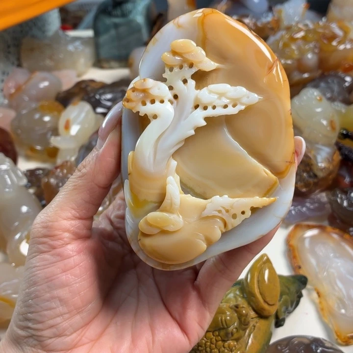 小***登玛瑙/玉髓未镶嵌吊坠(不含链)