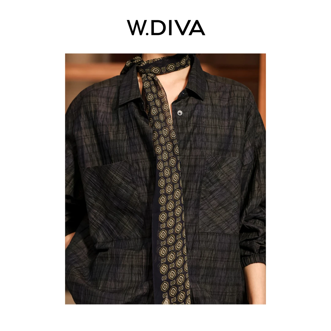 W.Diva【纤纤】桑蚕丝夏季出行优雅品质四象如意纹丝巾50J211881