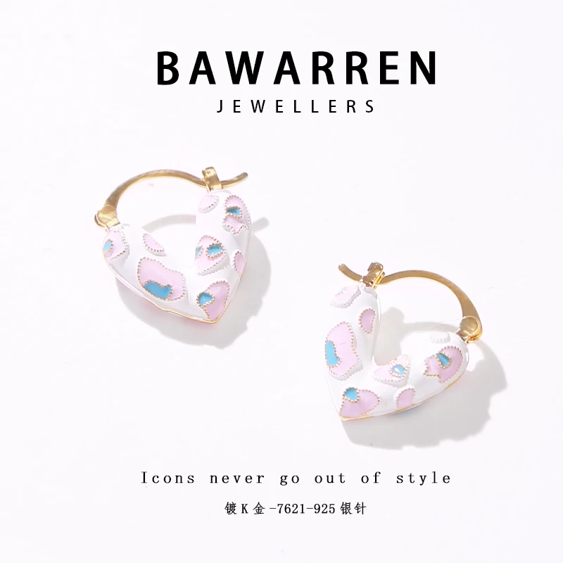 Bawarren 意 7621-精致耳环小众欧美优雅法式长款