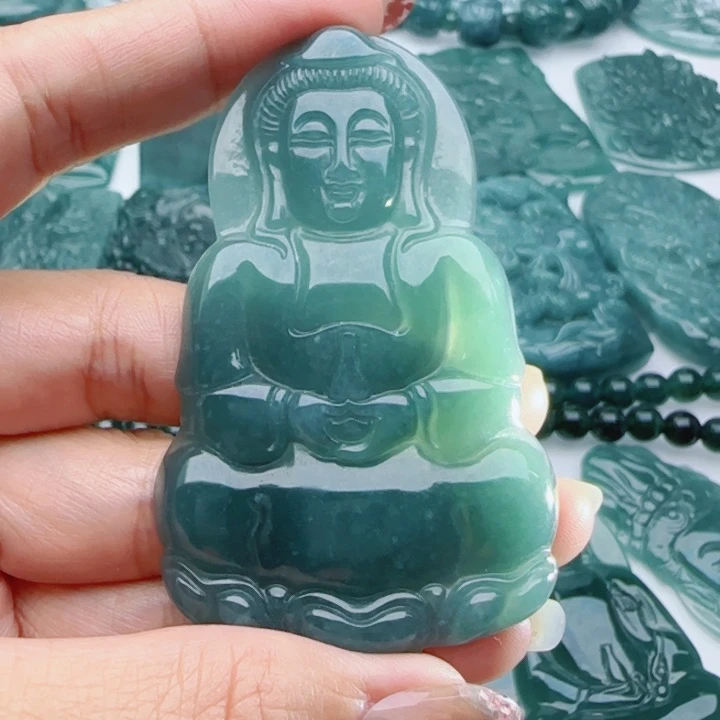 翡翠未镶嵌颈饰多样性发货天然A货翡翠