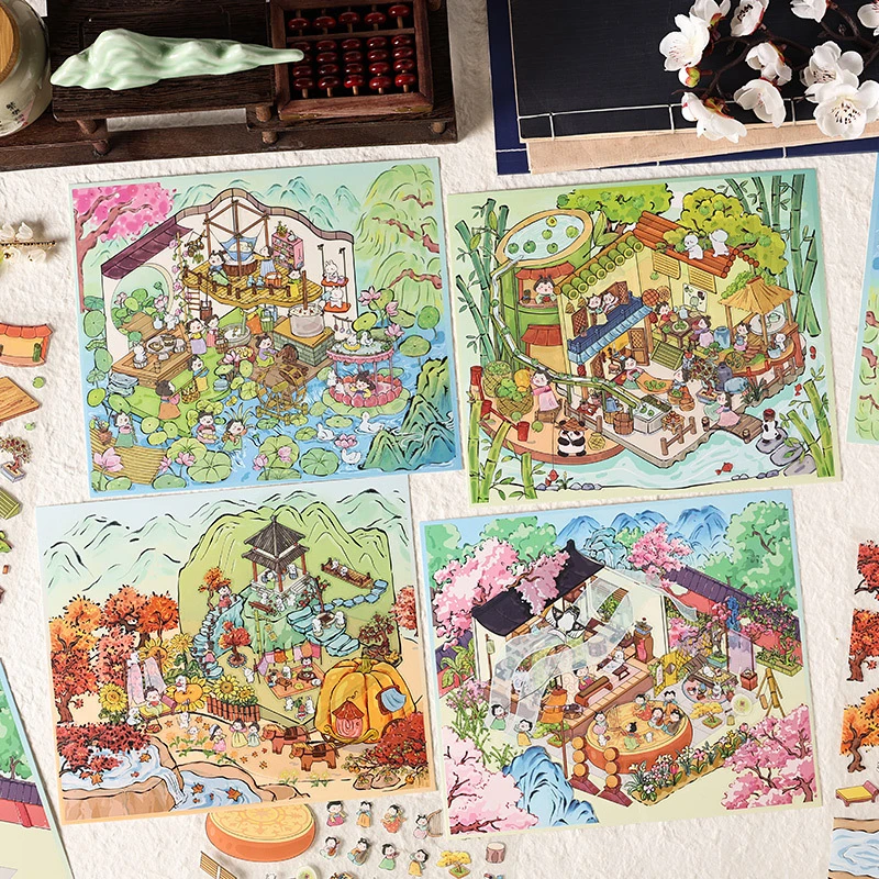 古风大版贴纸四张【无赠品】