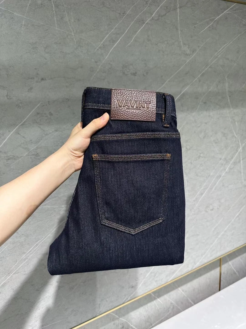 【秋冬新款】原色普洗蓝 男士牛仔裤  轻奢欧货 弹力修身小直筒