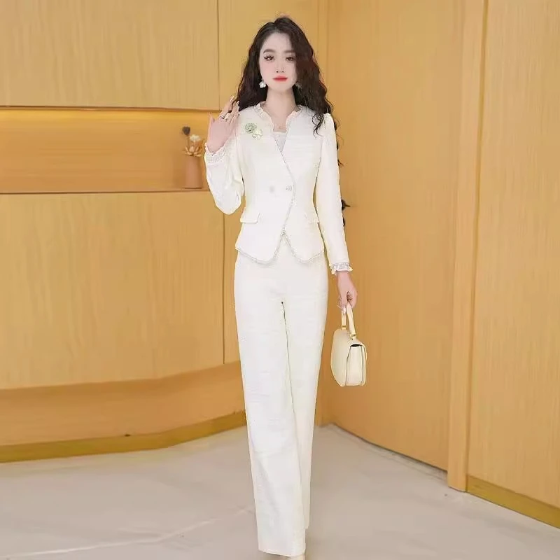 小香风套装女2025新款春秋洋气质高级感贵夫人减龄显瘦两件套女裤