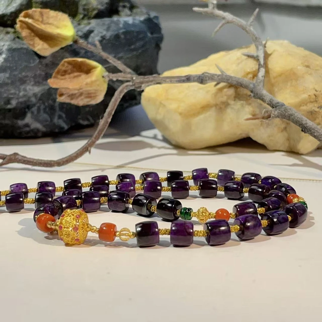 舒俱来高阶帝王紫南红翡翠18K项链/45cm/AZB4846（紫颜）