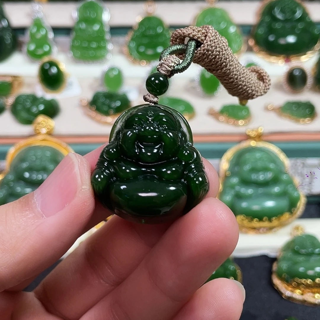 和田玉（碧玉）未镶嵌颈饰30mm