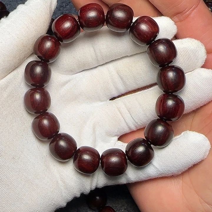 山***故檀香紫檀（小叶紫檀）全陈化老料把件串