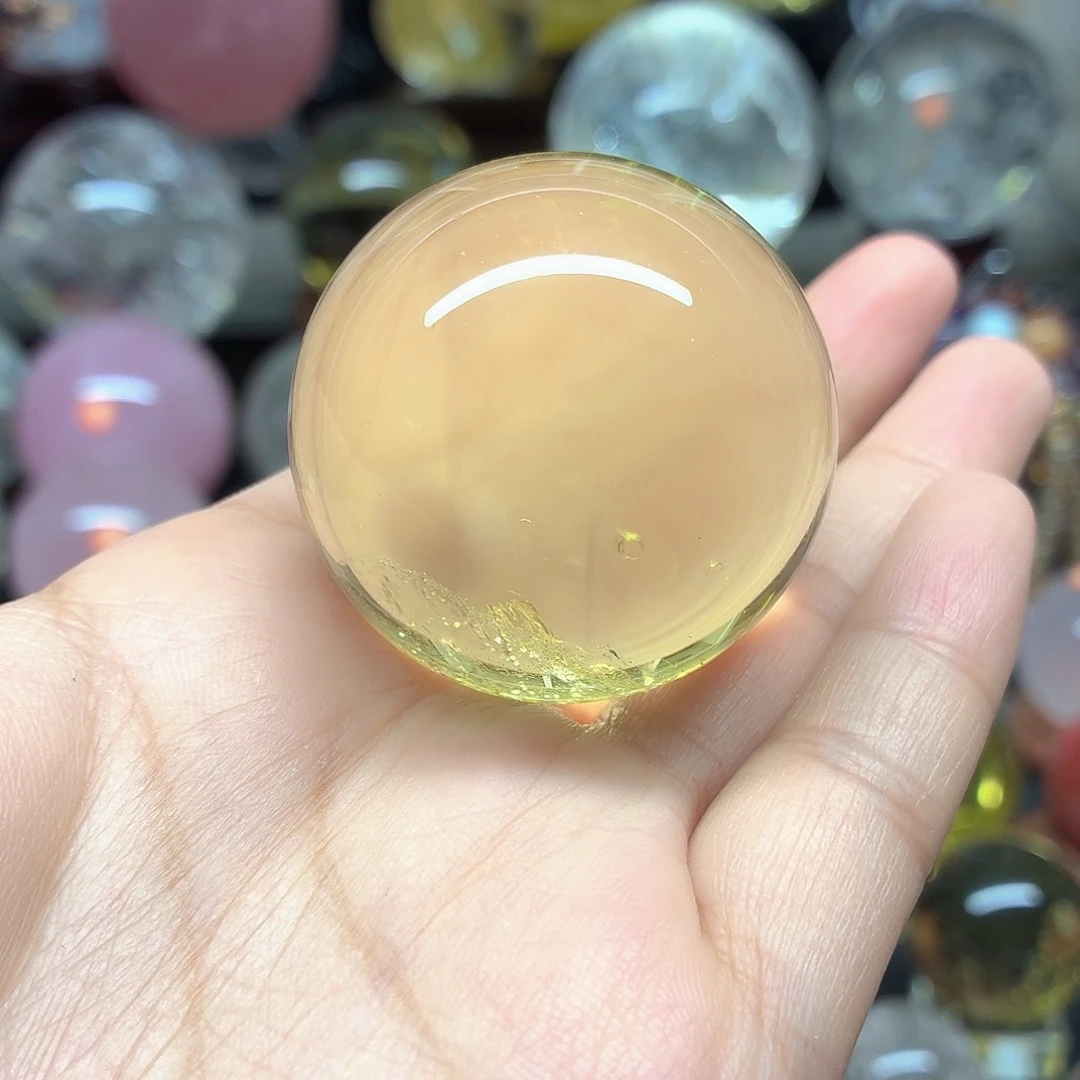 水晶未镶嵌珠宝半成品黄水晶高透43.7